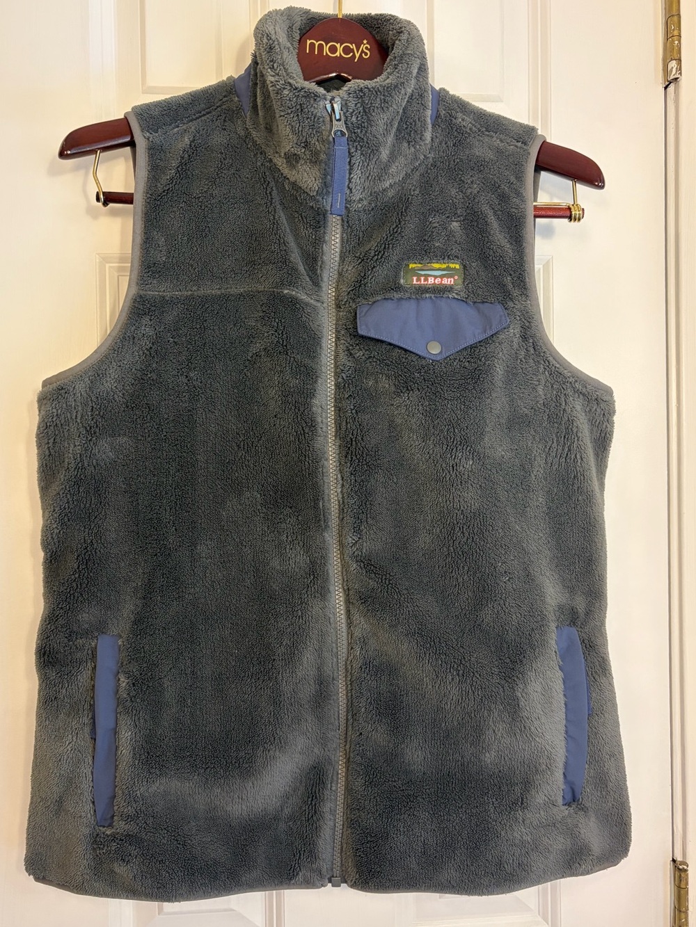 L.L.Bean Mountain Classic High Pile Fleece Vest | Women’s Small | Gray Full Zip